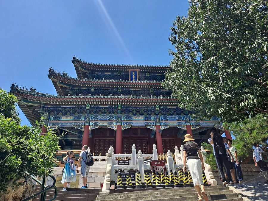 Wanchun Pavilion at top of Jingshan Park hill in Beijing