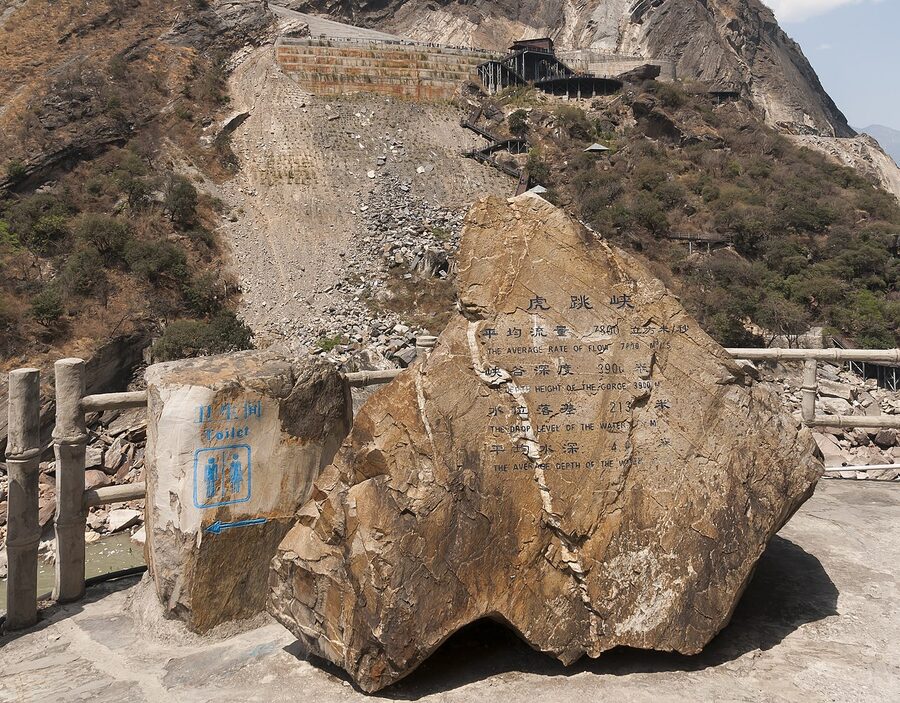 Tiger Leaping Gorge Yunnan with the Yangtze River in the canyon
