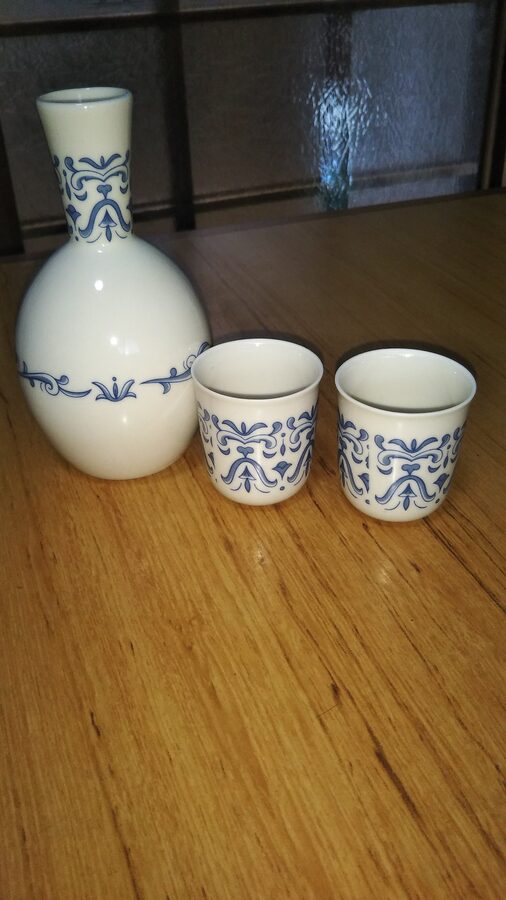 Ceramic tokkuri sake flask