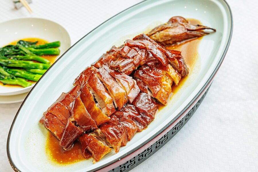 Cantonese roasted goose with crisp skin