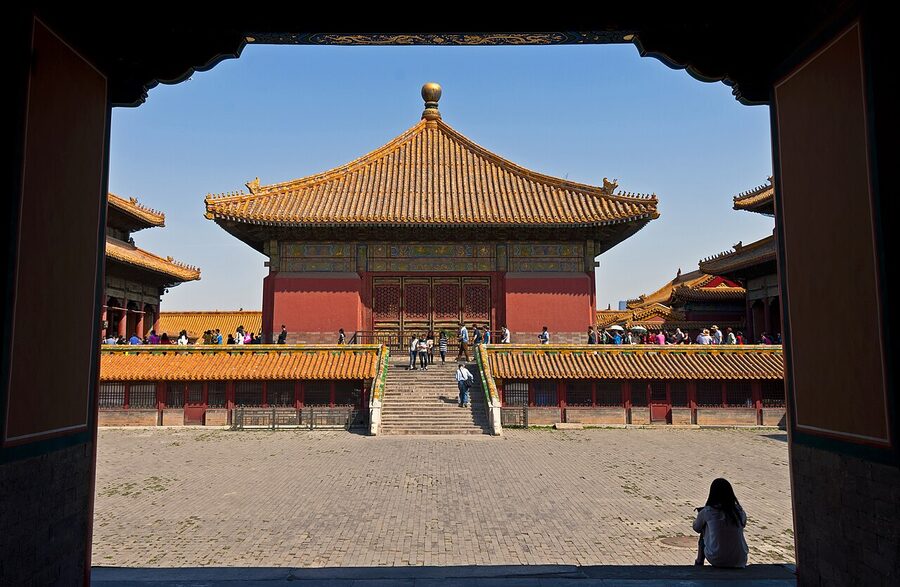 View through doorway into Forbidden City Inner Court