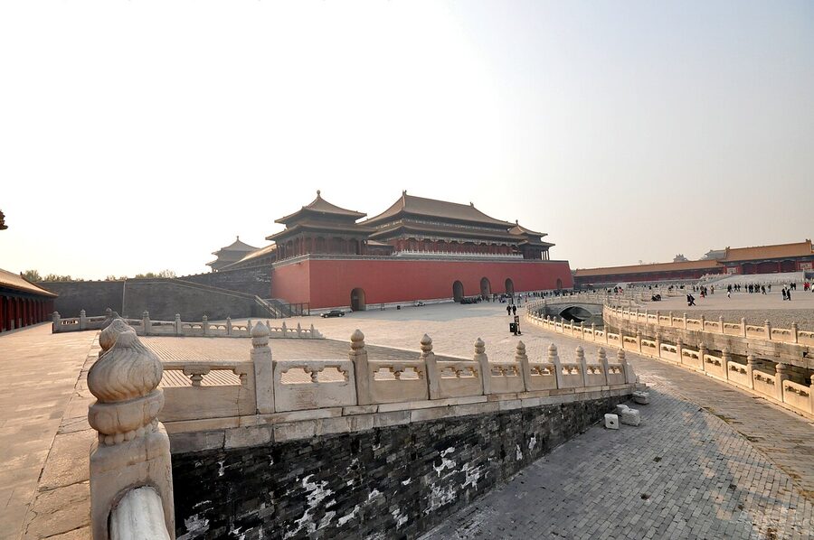 Forbidden City Outer Court marble bridges over the Inner Golden Water River