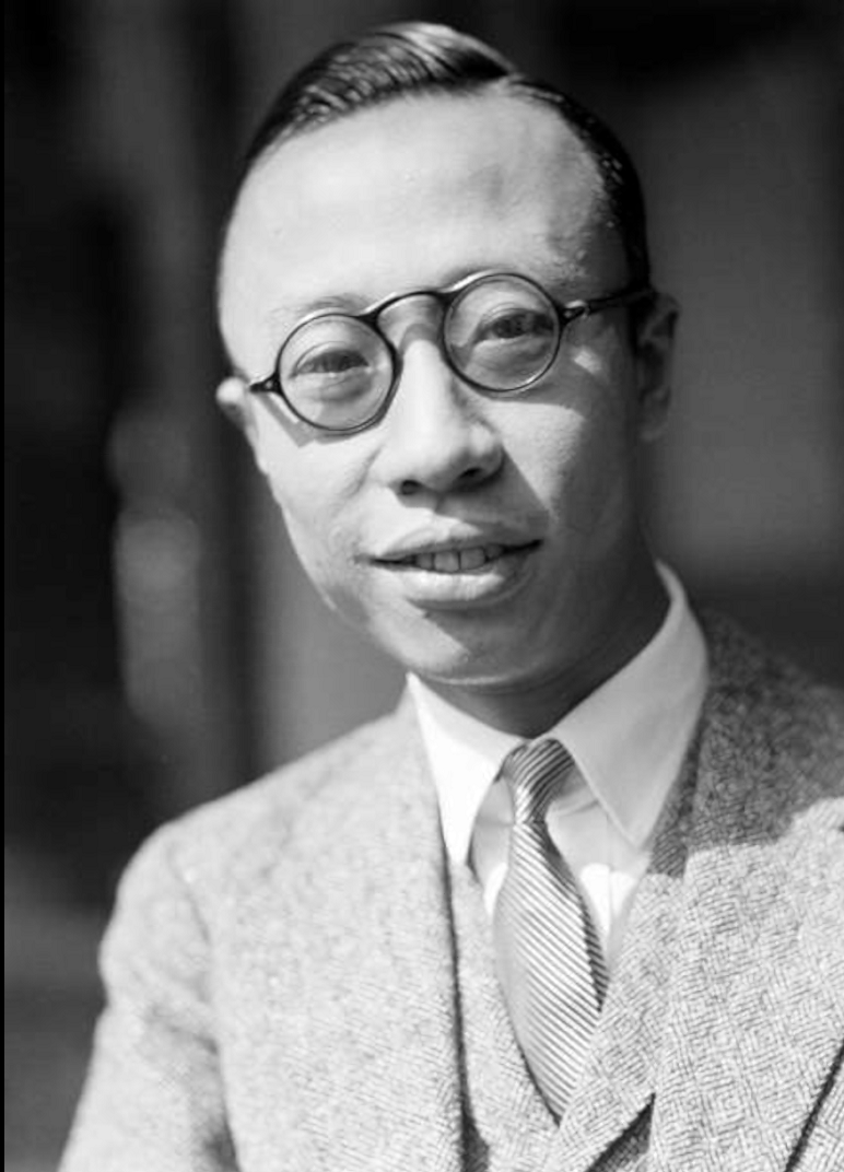 Black and white portrait of Puyi, the last Emperor of China, who was expelled from the Forbidden City in 1924