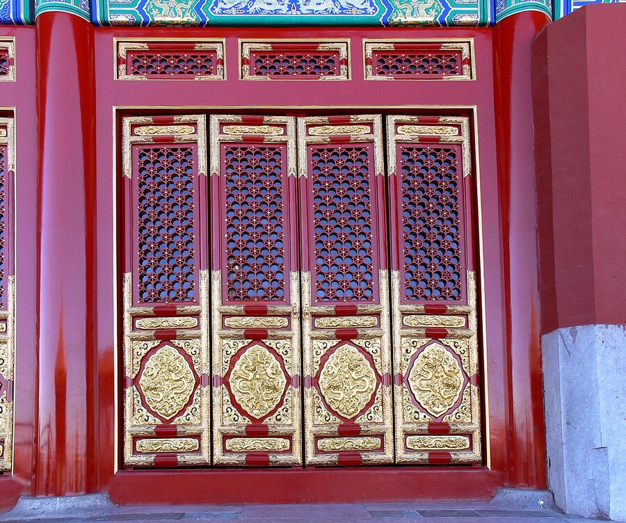 Lattice doors of the Hall of Supreme Harmony Forbidden City