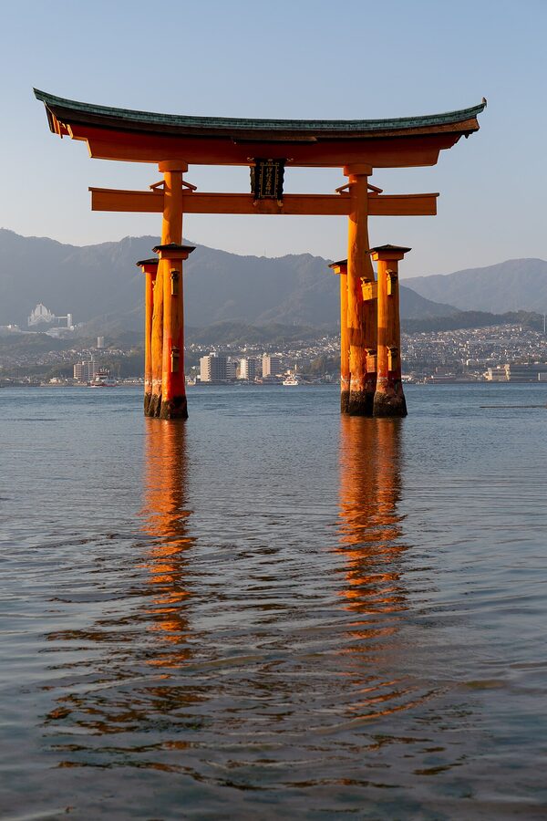 Itsukushima torii at low tide, Miyajima