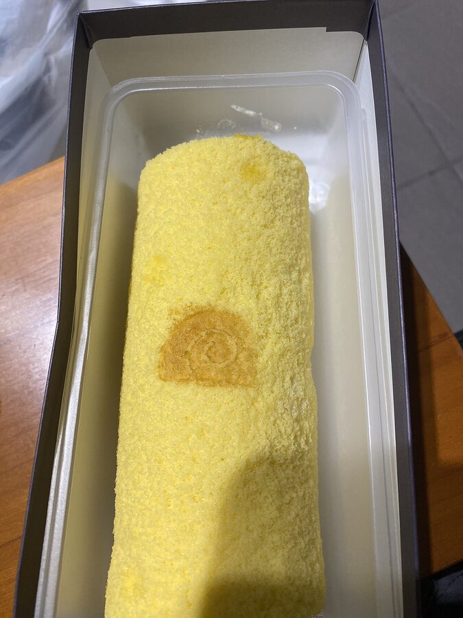 Boxed castella loaves from a Nagasaki shop