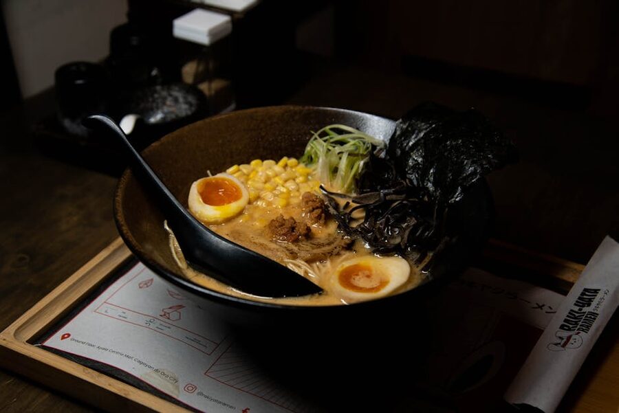 Modern bowl of miso ramen with chashu pork