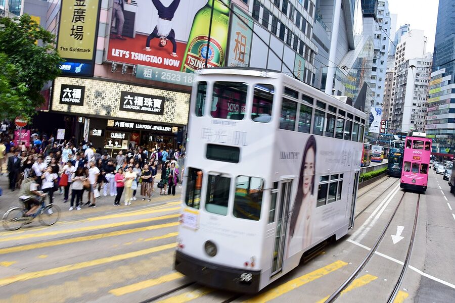 Hong Kong Tramways double decker tram ding ding
