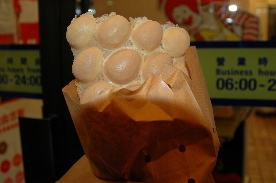 Hong Kong gai daan jai egg waffle