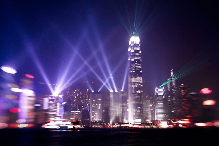 Symphony of Lights laser show Hong Kong