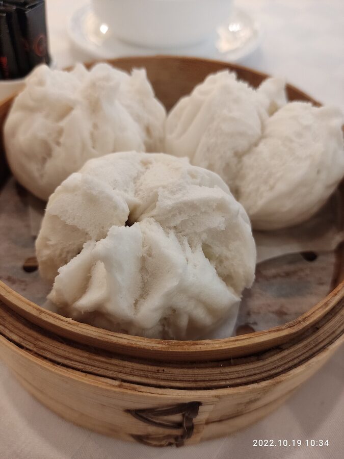 Char siu bao barbecue pork buns served in Sheung Wan