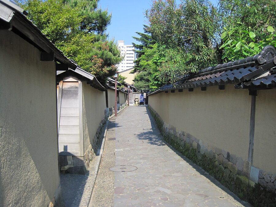 Earthen walls of Nagamachi samurai district, Kanazawa