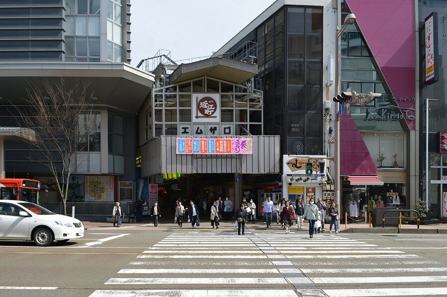 Western entrance to Omicho covered market, Kanazawa