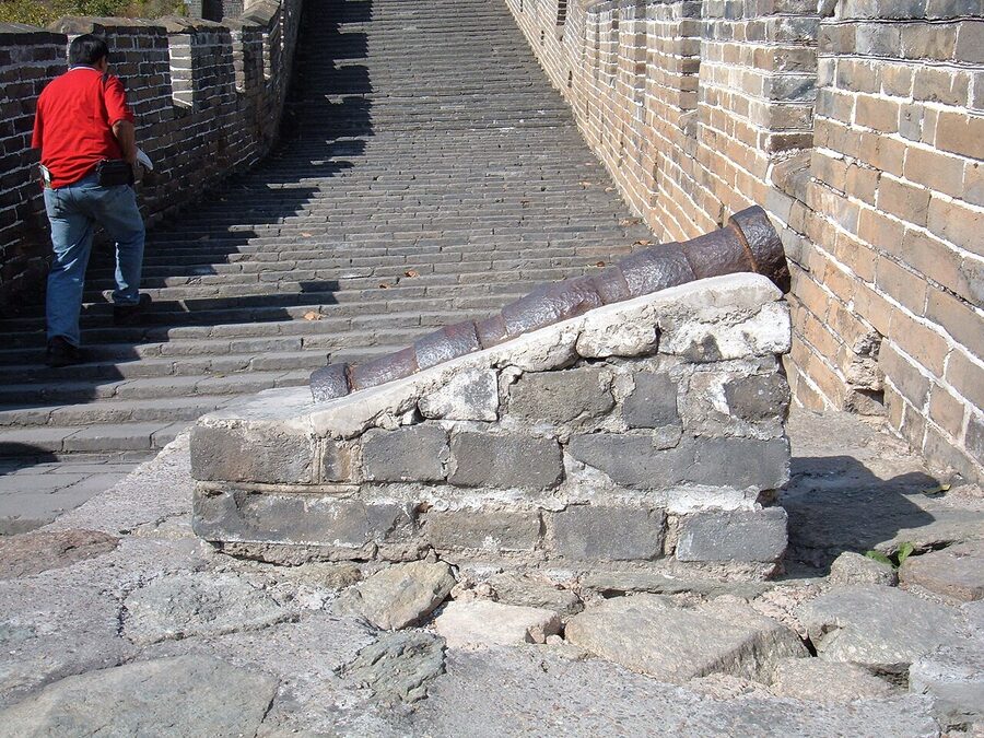 Cast iron cannon at the Mutianyu Great Wall