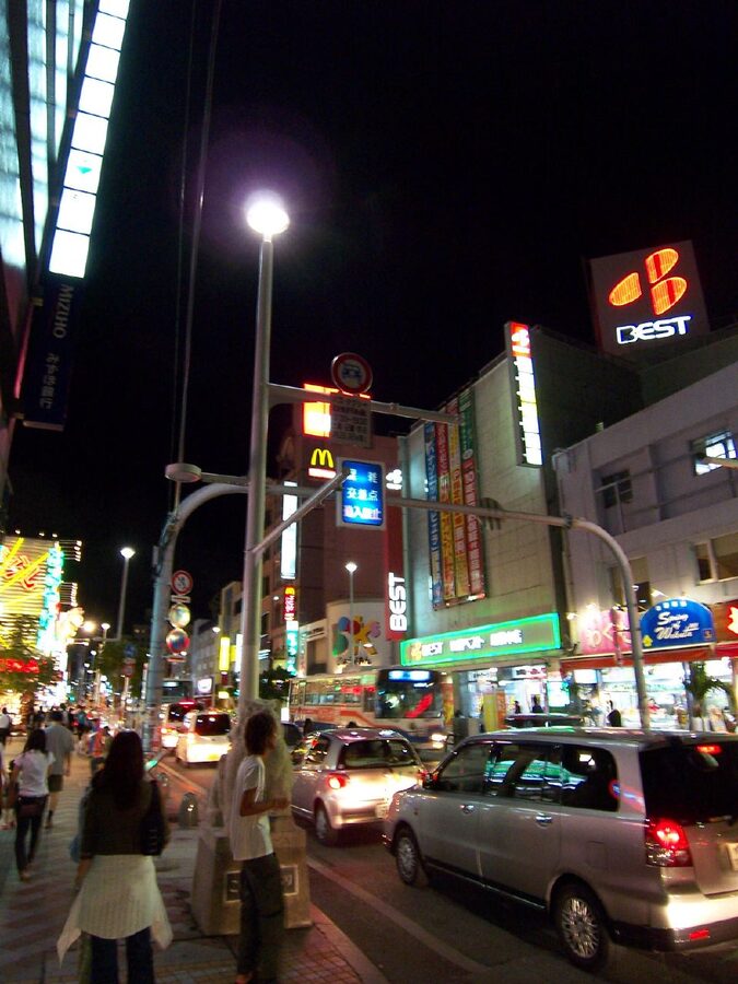Kokusai-dori main shopping street in Naha Okinawa