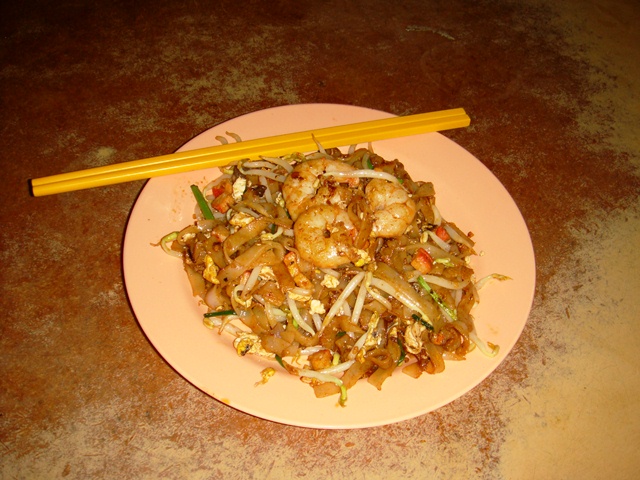 Char kway teow fried flat rice noodles Georgetown Penang