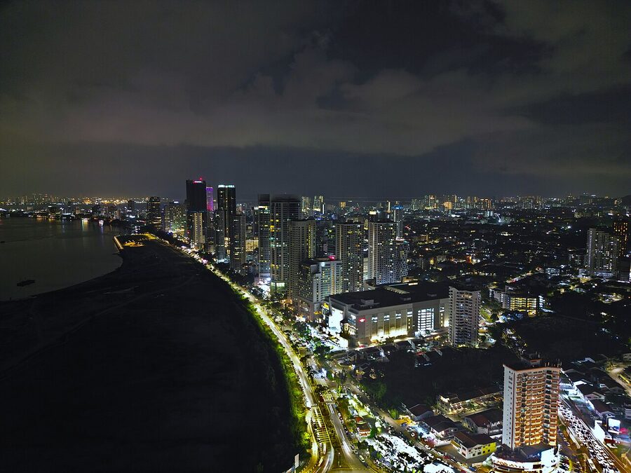 George Town Penang at night skyline