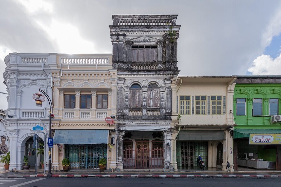 Sino-Portuguese shophouses in Phuket Old Town