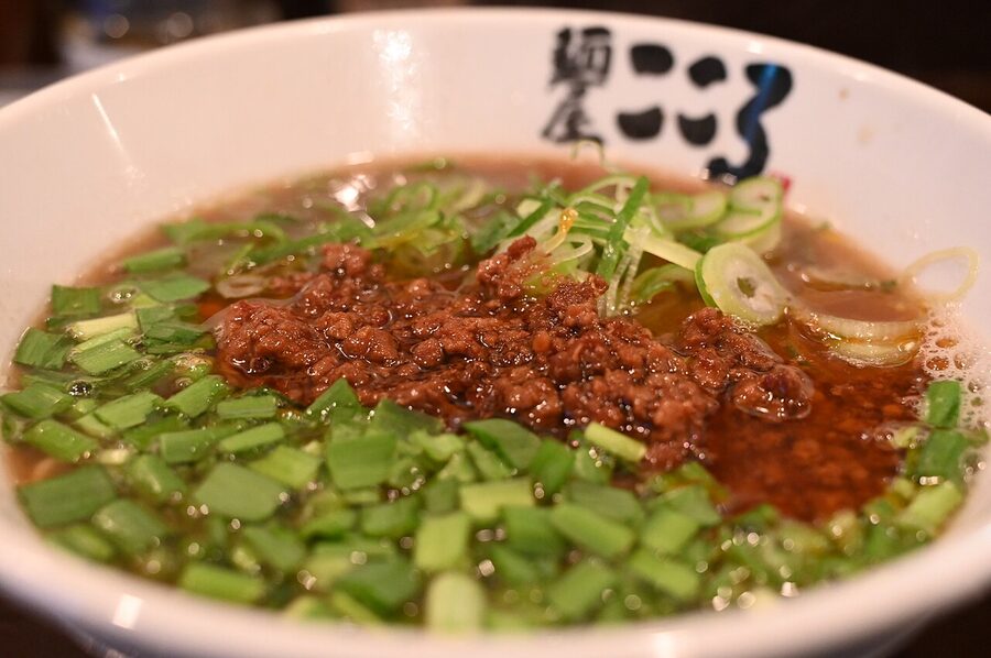 Nagoya Taiwan ramen with ground pork and chives