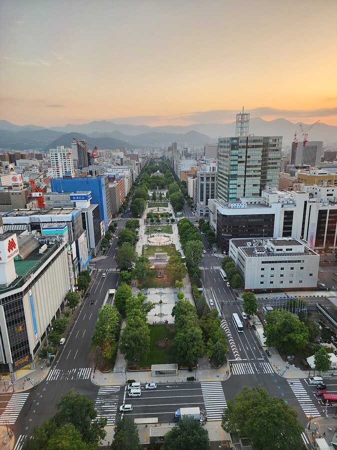 Odori Park with Sapporo TV Tower