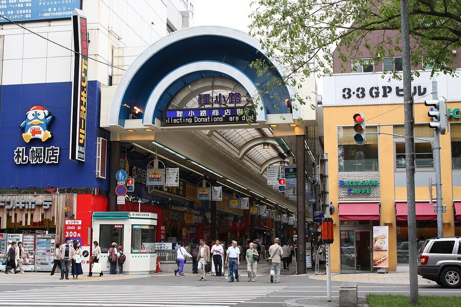 Tanukikoji covered shopping arcade Sapporo