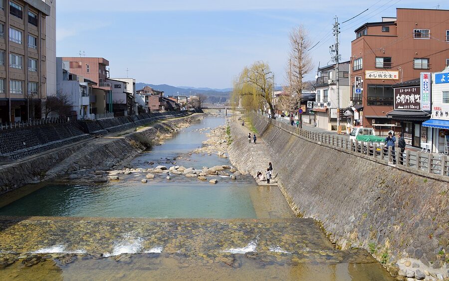 Miya River view Kaji Bridge Takayama