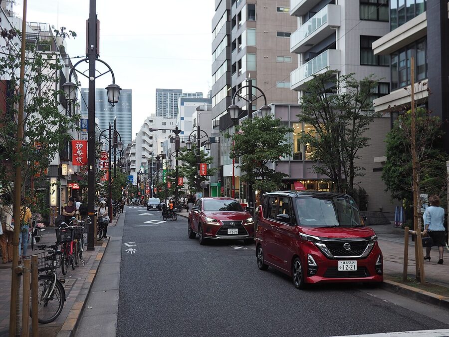 Kagurazaka main street in Tokyo