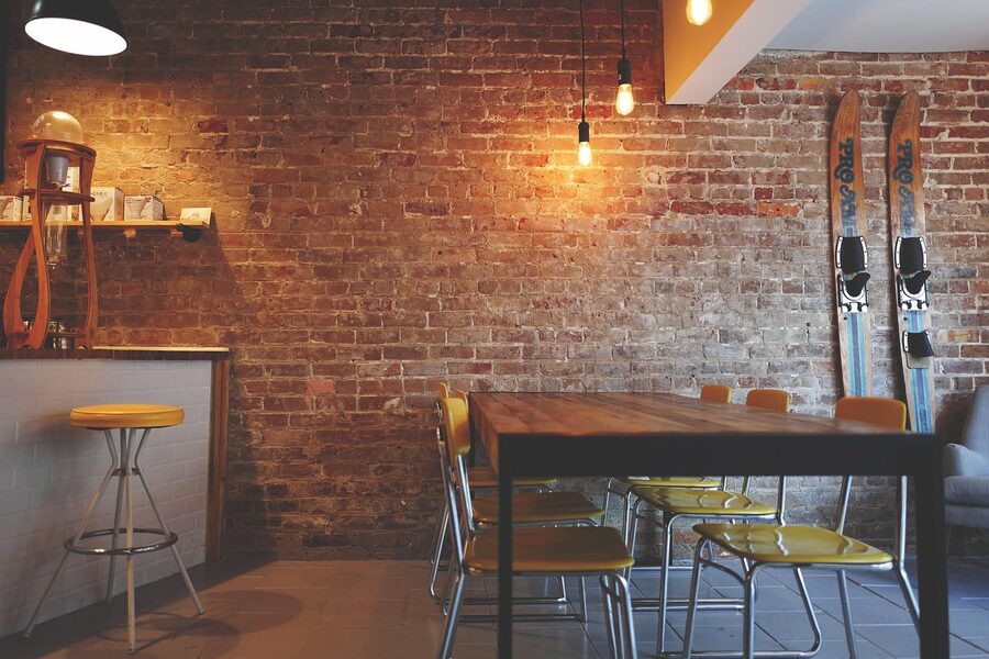 Counter stools at a Tokyo restaurant