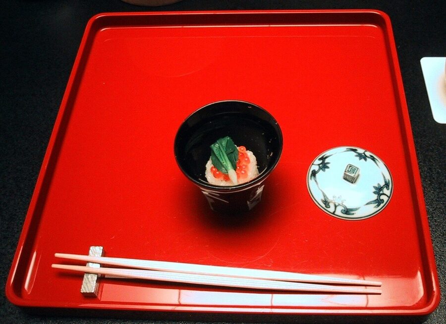 Multi-course kaiseki ryori Japanese cuisine