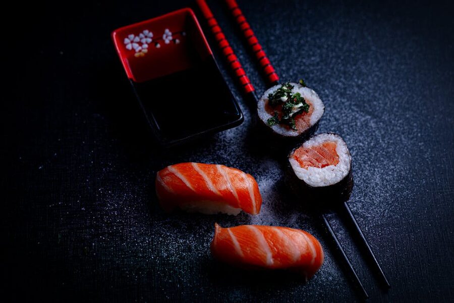 Omakase course laid out at a Tokyo counter