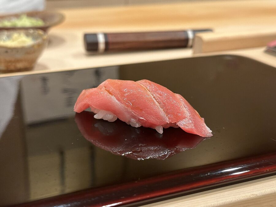 Maguro otoro fatty tuna nigiri