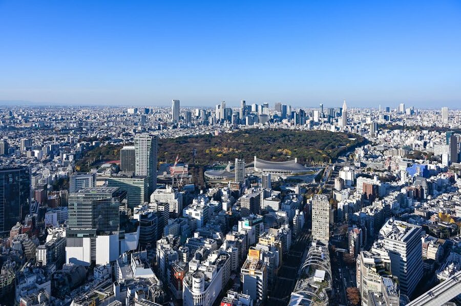 Tokyo skyline at night