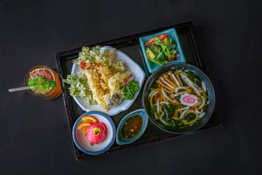 Tempura cooking at a Tokyo counter